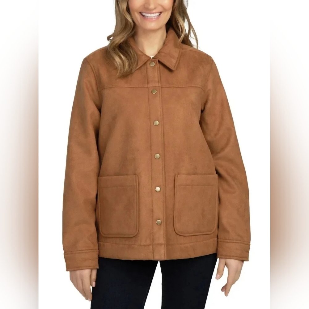 NEW! Boston Traders Tan Fleece Lined Trucker Jacket Size M